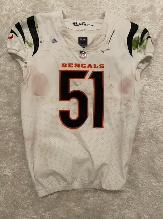 Markus Bailey Game-Worn Jersey from Bengals Win vs. Broncos 12-19-21